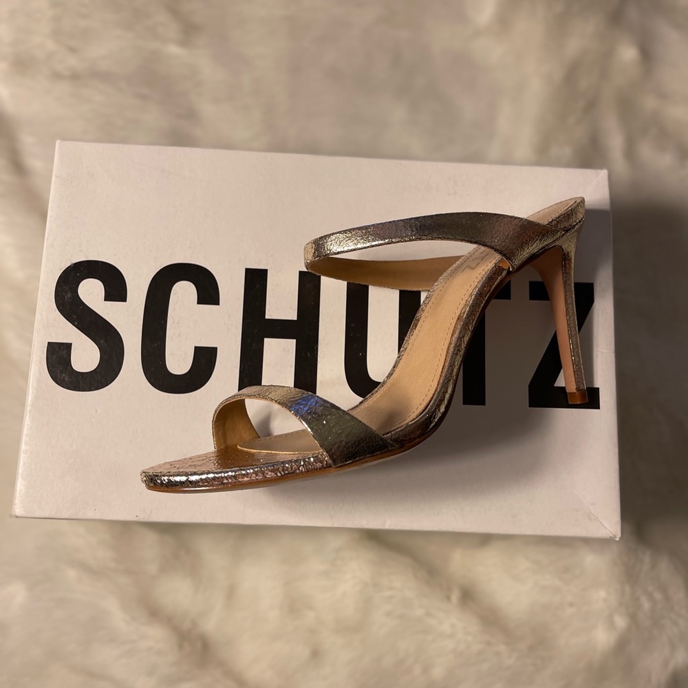 Schutz gold heels